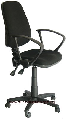 SILLA PARA OFICINA, RECLINABLE CON CODERAS